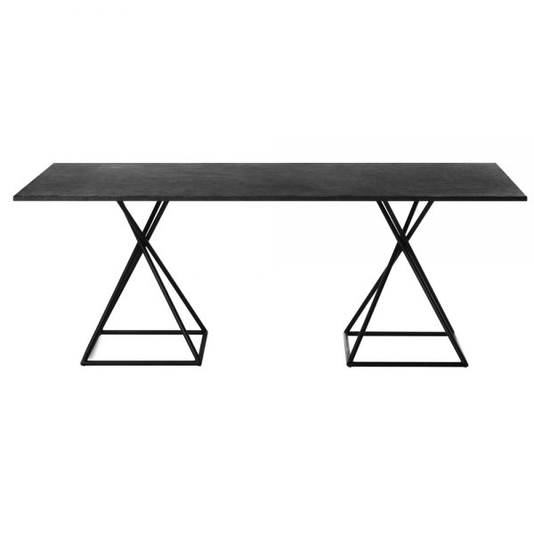 Jane Hamley Wells BB_BB8102_A modern indoor outdoor rectangle dining table granite powder-coated square base
