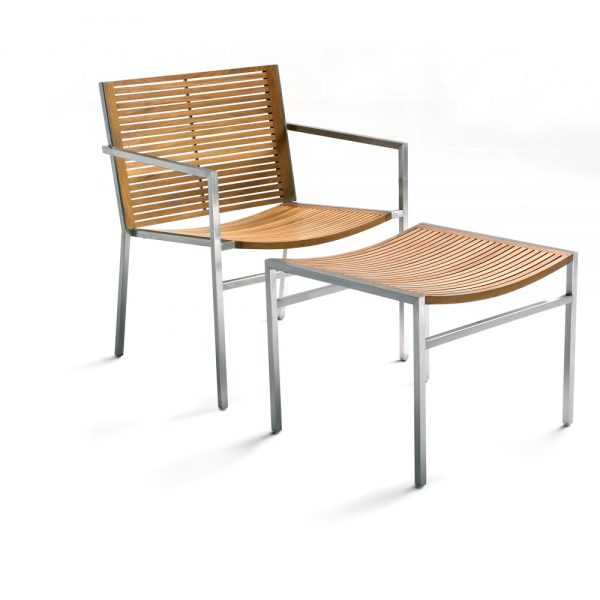 Jane Hamley Wells BEO_BO9102_B modern indoor outdoor stackable lounge armchair teak stainless steel