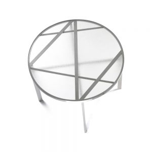 Jane Hamley Wells BOTANIC_BT8353-T_A modern indoor outdoor round dining table glass top stainless steel