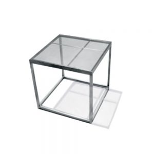 Jane Hamley Wells BOTANIC_BT8356-T_A modern indoor outdoor square side table glass top stainless steel