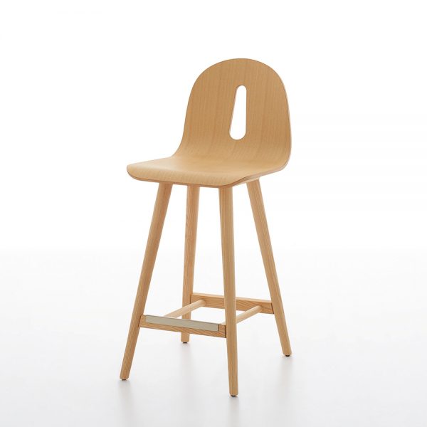 Jane Hamley Wells GOTHAMWOODY_SG-65_A modern counter stool bentwood seat on ash wood legs