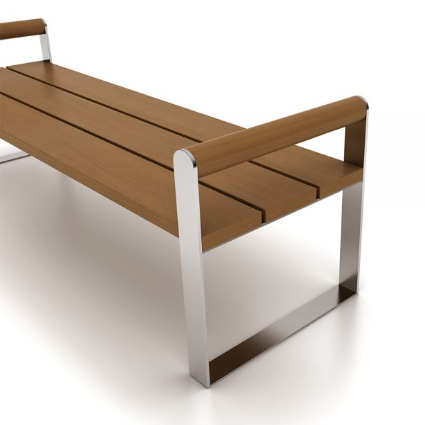 Jane Hamley Wells NEWYORK_DSC1020204_B modern commercial urban park bench with backless hardwood seat steel frame
