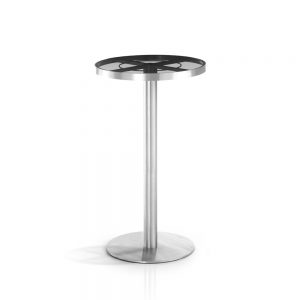 Jane Hamley Wells SUNGLASS_SU8807_A modern indoor outdoor round bar table tempered glass top stainless steel