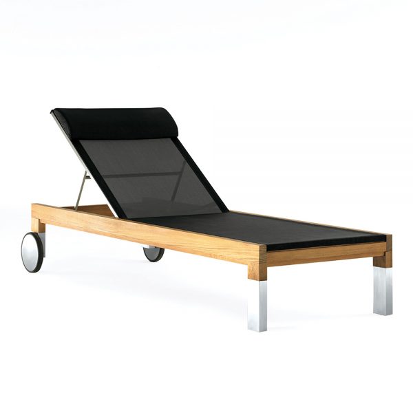 Jane Hamley Wells TAJI_TJ7002_A modern outdoor sunbed lounger adjustable headrest with wheels