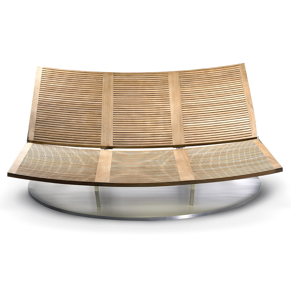 22827 Jane Hamley Wells BEO_BO7289_A modern outdoor chaise lounge teak stainless steel turntable base